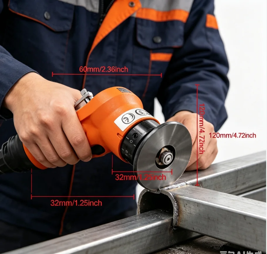 

Multi-Purpose Pneumatic Sander Kit - Includes C Angle Attachments for Grinding/Deburring/Chamfering