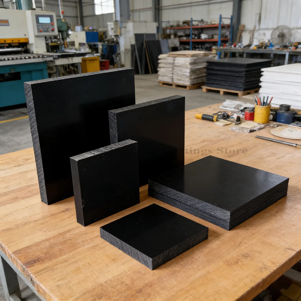 1/2Pcs Black ABS Plastic Sheet Plate 2-30mm Thick, High Hardness Engineering Plastic Board for DIY Model Making & CNC Machining