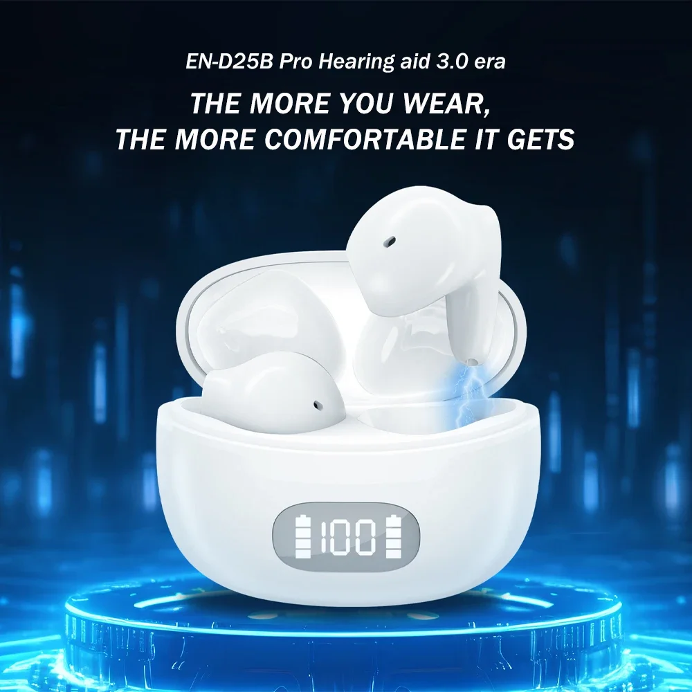 Drehbarer digitaler In-Ear-Kopfhörer DSP16-Kanal mit Display-Tonverstärkung, wiederaufladbares