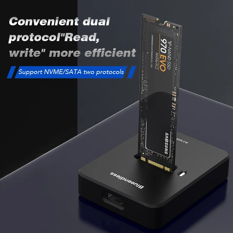 ブルーエンドレス 外付けSSDハードディスク M.2 SSDエンクロージャ 10Gbps オンライン読み書き速度 SSDケース NVME SSDドッキングステーション用