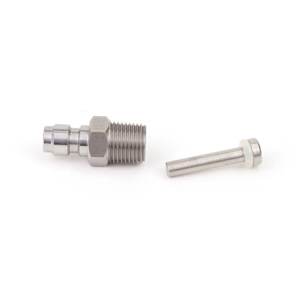 One Way Foster Fill Nipple Kit For HPA/N2 Air Tank Regulator Fill Valve Quick Plug Stainless Steel