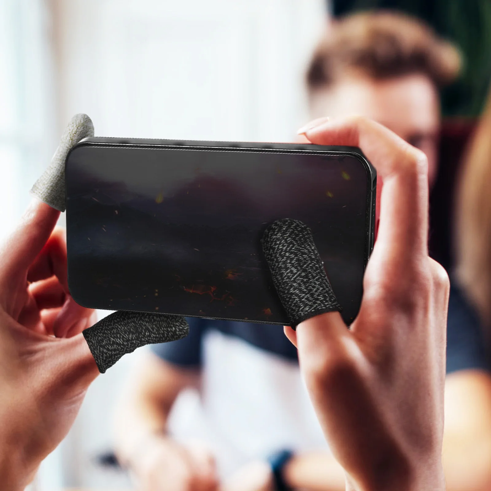 

40Pcs Gaming Finger Sleeves Breathable Anti-Slip Finger Protector Mobile Phone Game Thumb Sleeves Screen Touch Cover