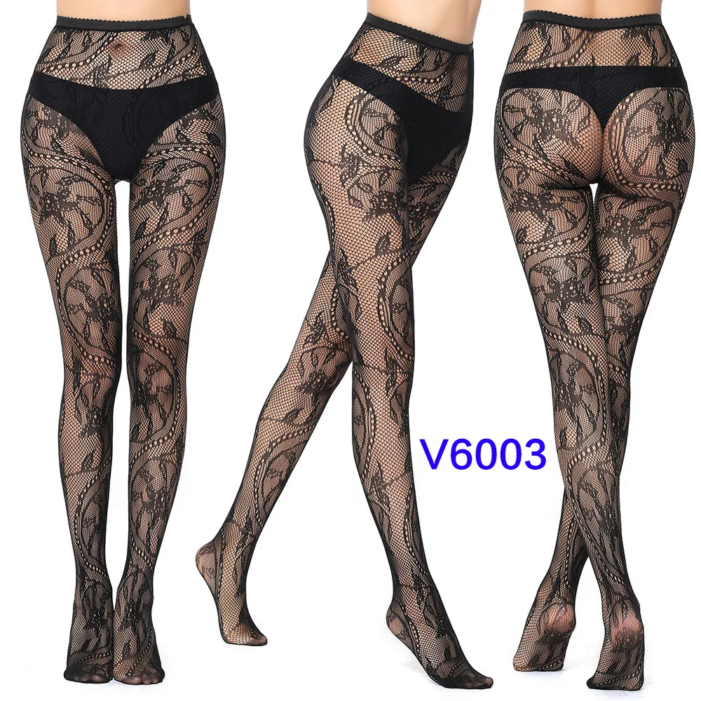 Hot Women Sexy Stockings Fishnet Mesh Tights Club Party Nylon Fish Net Stockings Stars Flowers Skull Gothic Lace Pantyhoses New