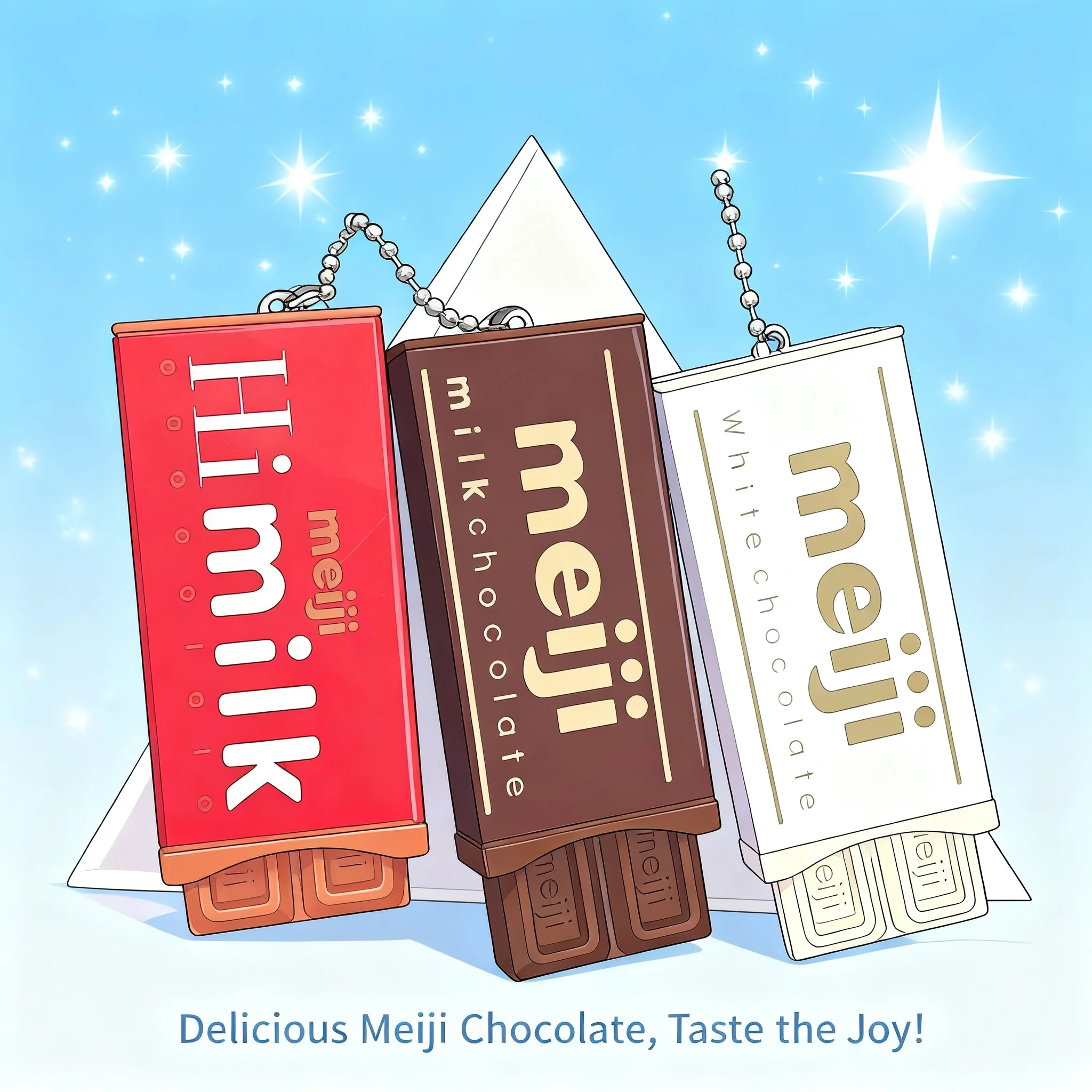Japenese Meiji Chocolate Fidget Toy Bendable Snap Keychain Stress Relief Creative Gift Pendant Kids Fun Gifts