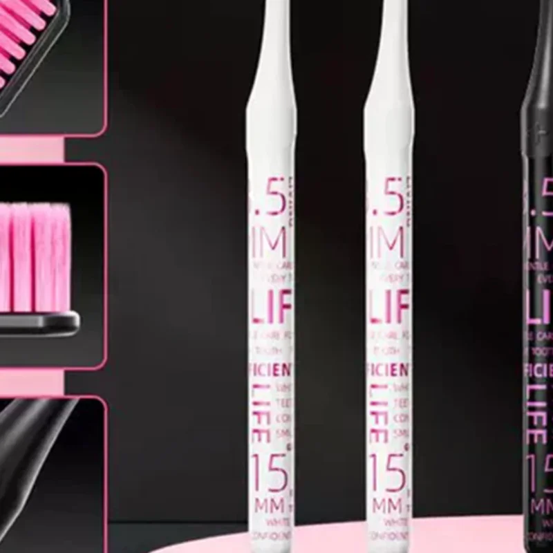 

Dopamine Black Powder Toothbrush Soft Bristles High Value Korean Style Trendy Home Washing Wide Head Toothbrush