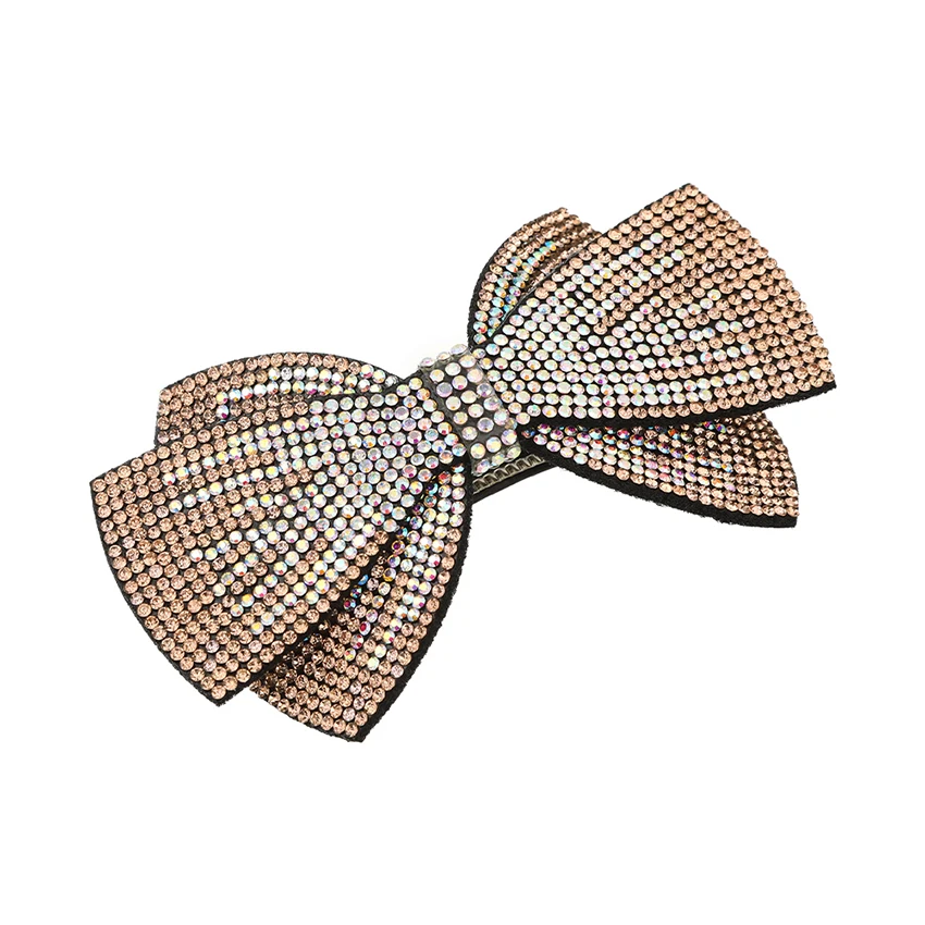 Elegant Rhinestone Bow Knot Hair Clip Alloy Spring Hair Clip Retro Headband Accessory Hair Buckle Hair Accessories For Women