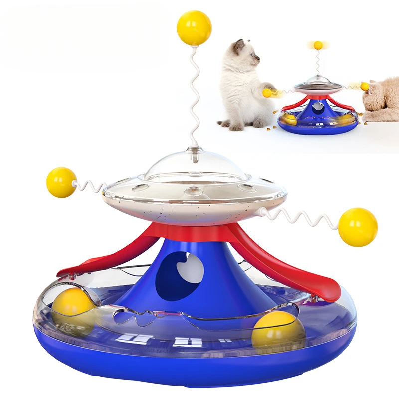 

Pet Supplies Manufacturer Wholesale Company New Hot-Selling Cat Spinner Food Dispenser Cat Toy Teasing Cat Tumbler