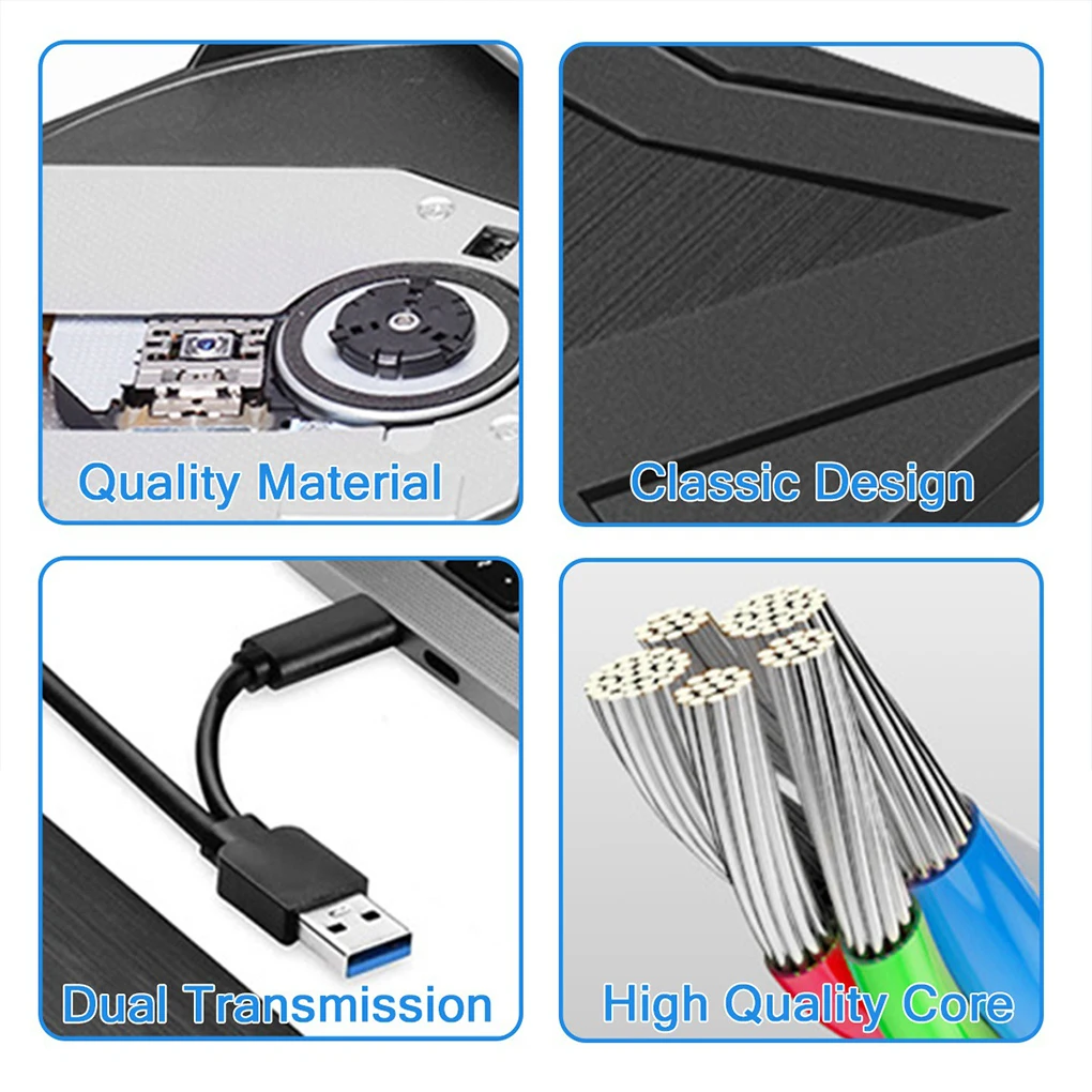 External DVD Player Read-write Drive Burner Household DVD-RW Writer Reader