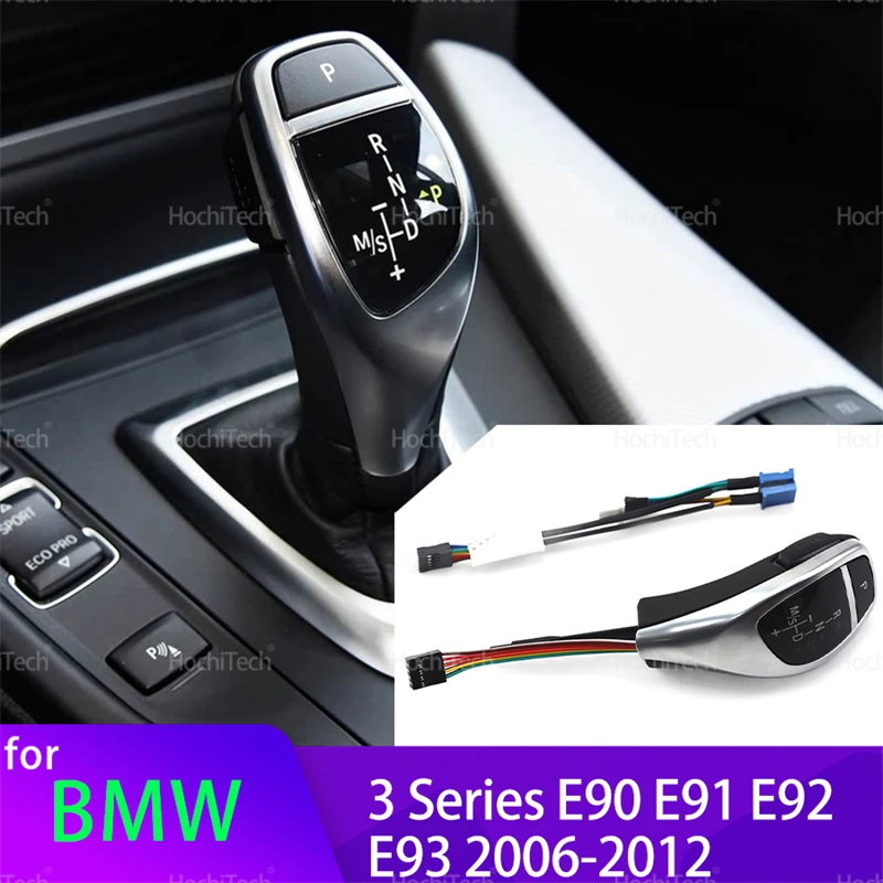 

Led PU Leather Sliver Car Interior Accessories Thumb Gear Shift Lever Knob for BMW 3 Series E90 E91 E92 E93 2006-2012