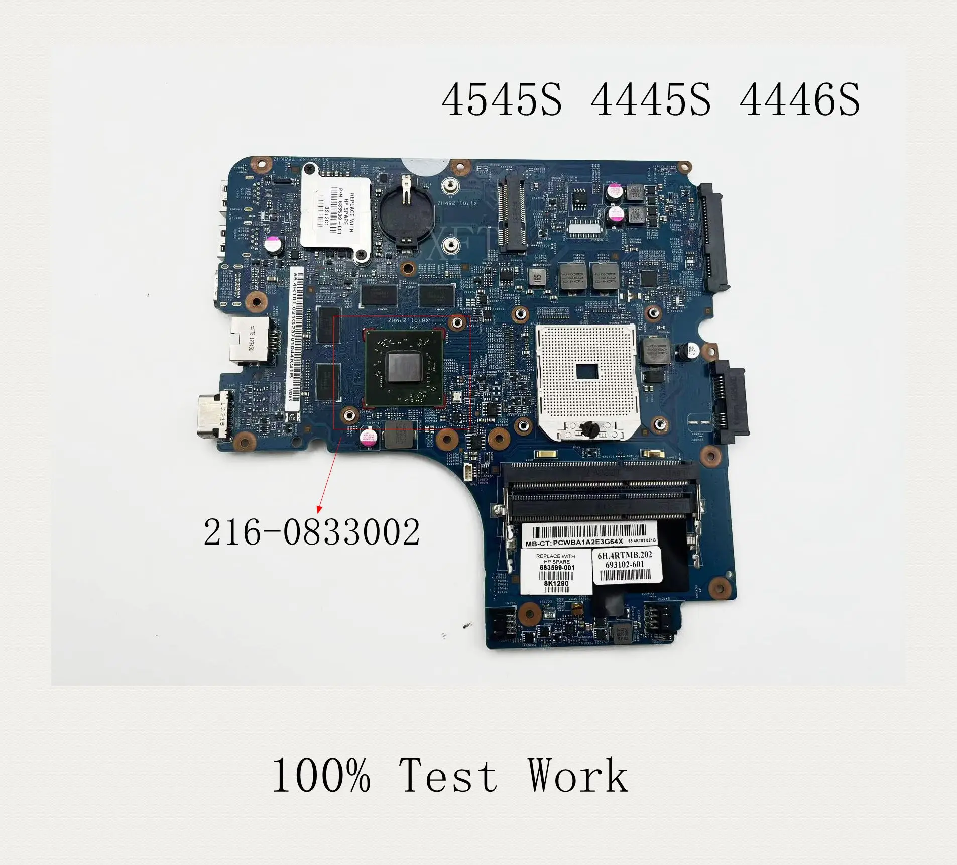 For HP ProBook 4545S 4445S 4446S Notebook Motherboard DDR3 216-0833002 7650M/1GB 683599-001 100% Test Works Properly