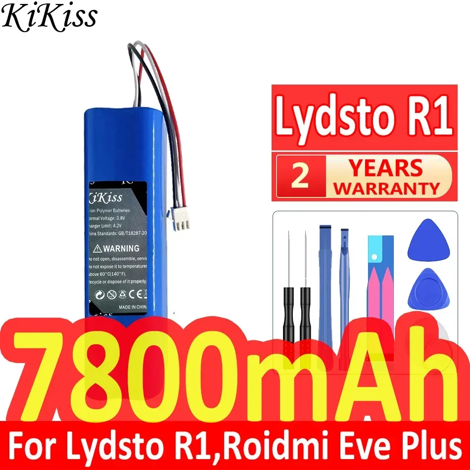 

KiKiss Battery 7800mAh For Xiaomi Lydsto R1 Roidmi Eve Plus for Proscenic M8/M7 Pro MAX U6 For Lenovo LR1 Vacuum Cleaner