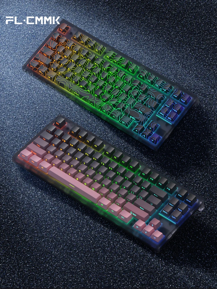 FL · ESPORTS FL750HE Teclado mecânico com interruptor magnético com fio 8K Hot Swap RGB Junta Personalizado Gamer Laptop PC Teclados para jogos