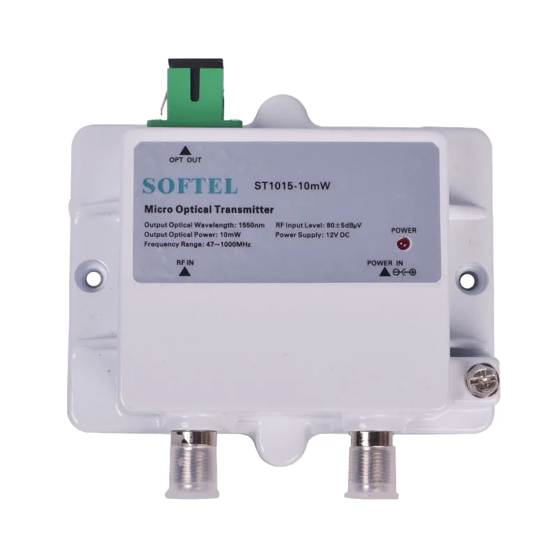 

Softel Optic 1550nm 10mw Mini Optical Transmitter Single Mode 47-1000mhz Micro Optical Transmitter