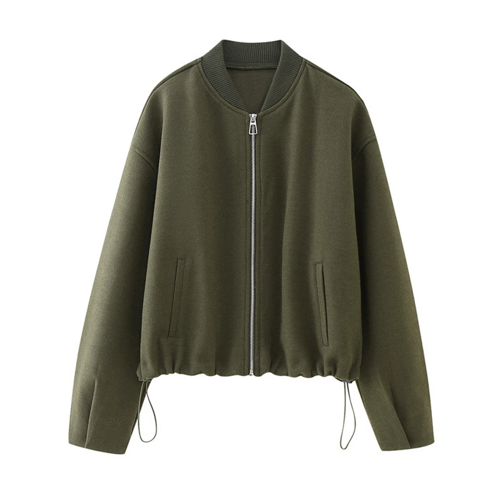 

Женская модная повседневная мягкая куртка-бомбер с пряжкой, 5070641, Новое поступление от