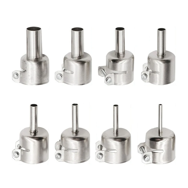 Heat Guns Nozzles,8pcs/Pack Hot Air Soldering Station Repair Tool 3/4/5/6/7/8/10/12mm Heat Guns Tips Repair Parts