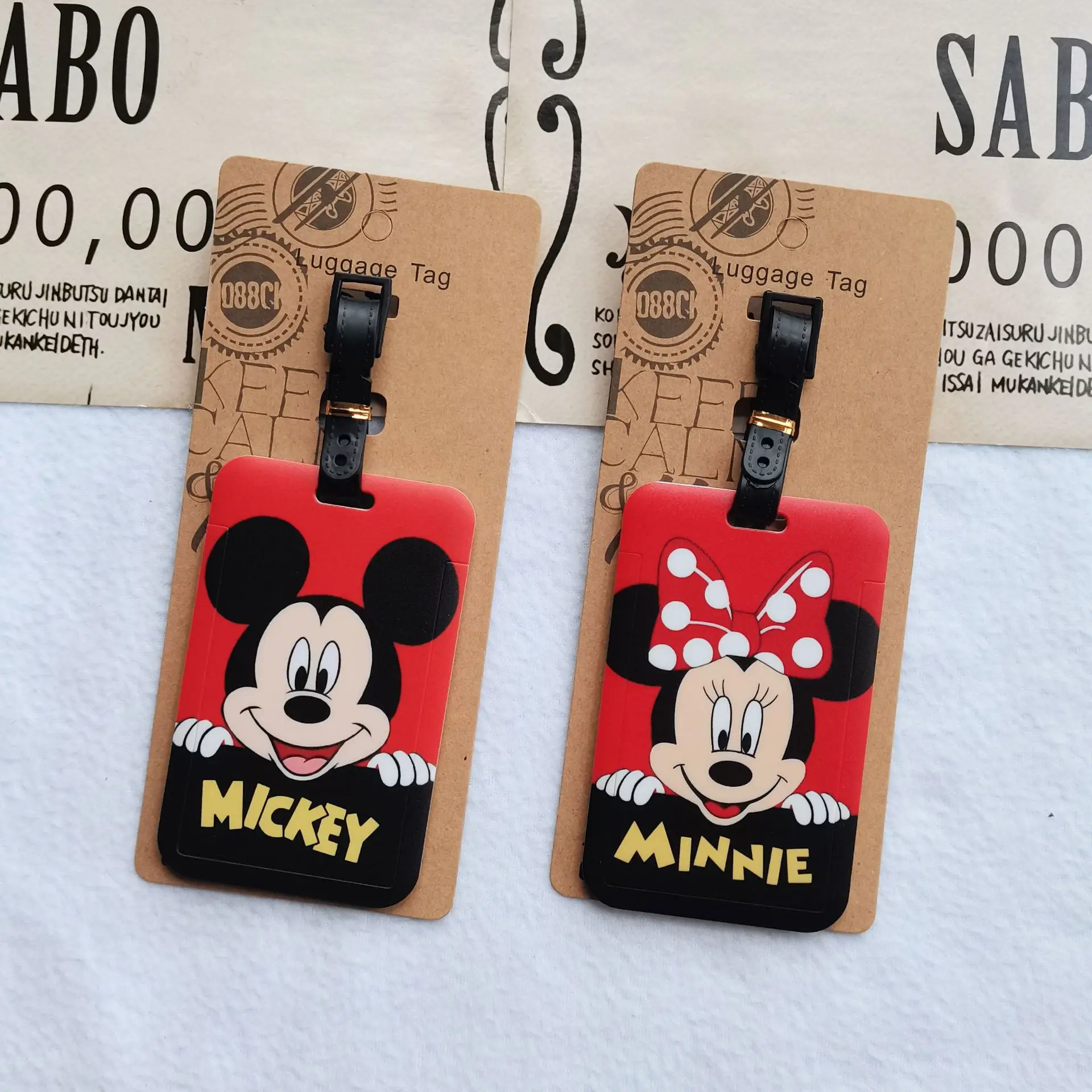 

Новая багажная бирка с Микки и Минни Диснеем для женщин и мужчин, портативная багажная этикетка для путешествий, чемодан, ID адреса, держатель для карт, багажная бирка