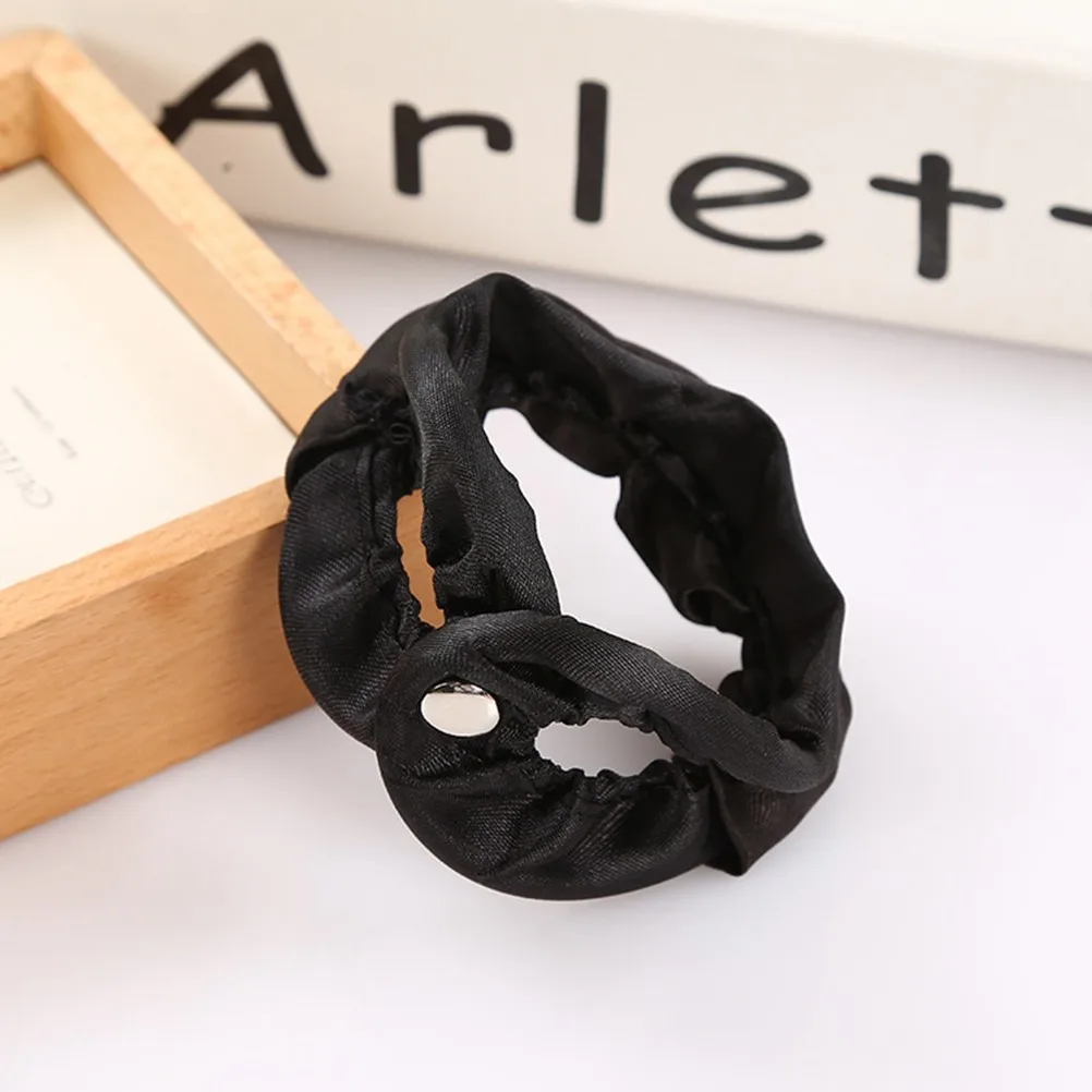 Herramienta para hacer moños de donut para mujer con botón para un moño bailarina fácil de hacer uno mismo, para cabello liso, rizado, grueso o fino, sin dañar ni ensuciar.