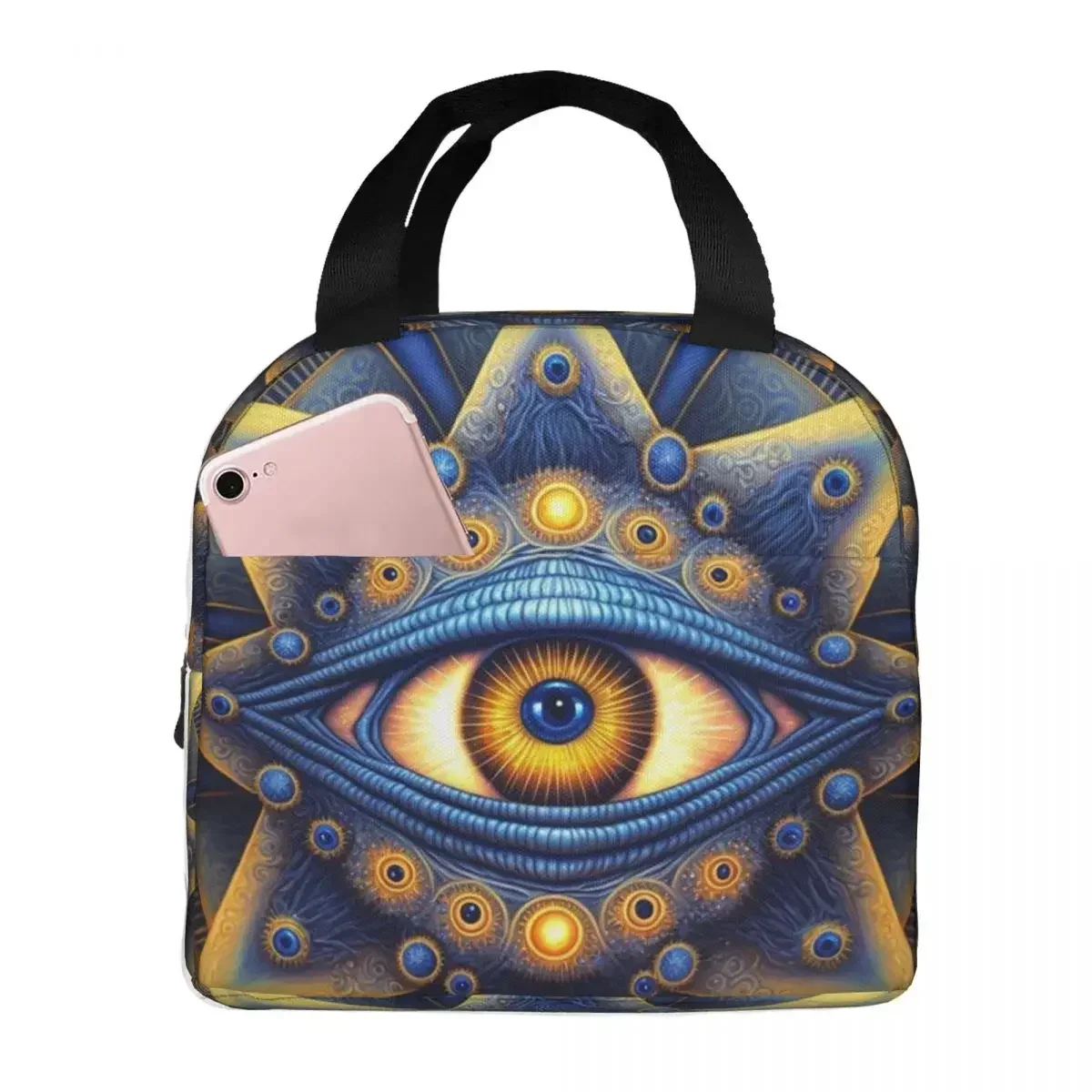 

All Seeing Eye Art Evil Mystic Eyes Insulated Lunch Bag for Women Office Cooler Thermal Food Box Tote Lunch Boxes Container