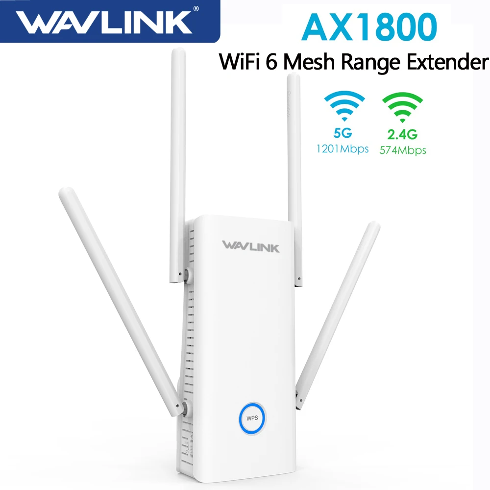 Wavlink-extensor de señal WiFi AX1800, 6 mallas, 5GHz, banda Dual, enrutador, repetidor, amplificador Gigabit para el hogar, UE