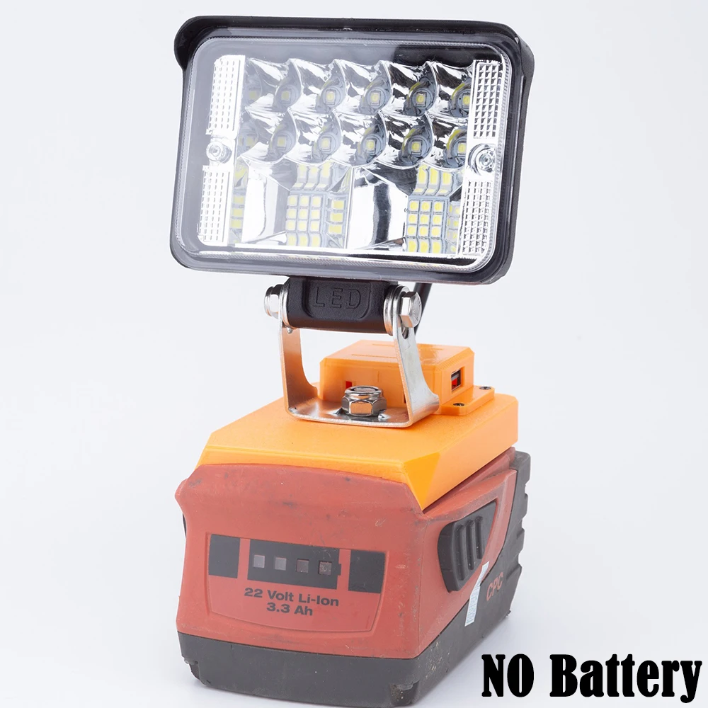 portatil led luz de trabalho para hilti 22 v b22 volts cpc bateria de litio usb lampada de pesca ao ar livre sem fio baterias nao incluidas 01