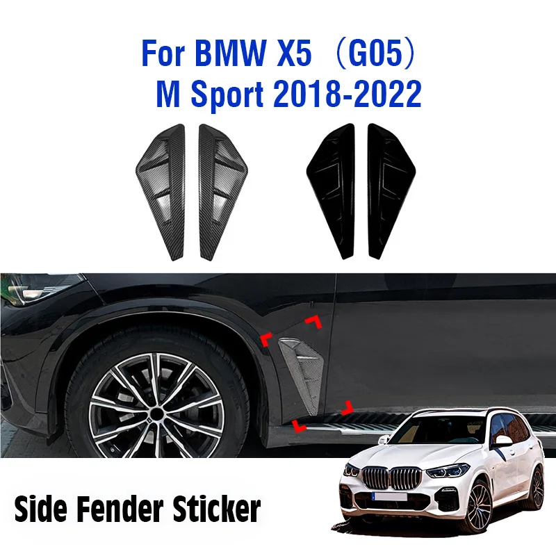 

For BMW X5 IV G05 M Sport 2018 2019 2022 3D Style Car Side Fender Air Wing Vent Door body Light Trim Sticker Auto Accessories