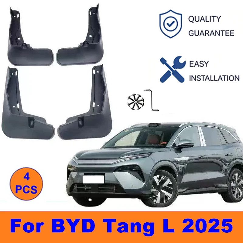 

4Pcs Mud Flaps For BYD Tang L 2025 - Splash Guards Front&Rear Wheel Fender Mudguards Car Exterior Protection Accessories