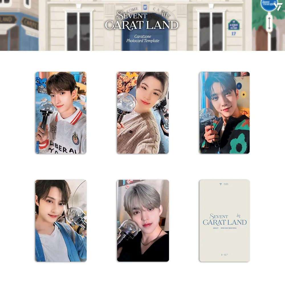 KPOP 2024 Caratland Photocard S.COUPS JEONGHAN JOSHUA Caratzone Postcard Double-Sided Lomo Cards WONWOO HOSHI THE8 Fans Collect