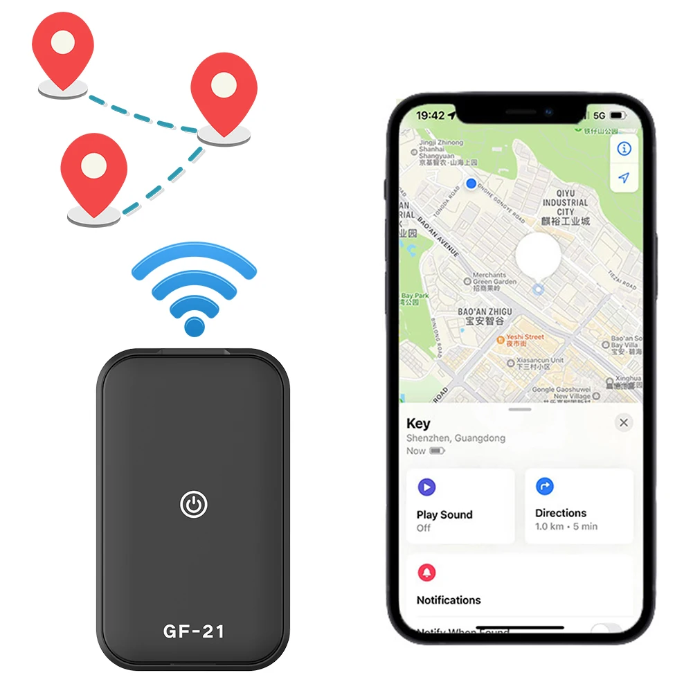 

Трекер позиционирования кошелька для домашних животных, устройство слежения за автомобилем, Wi-Fi + LBS + GPS, управление через приложение, устройство слежения с защитой от кражи