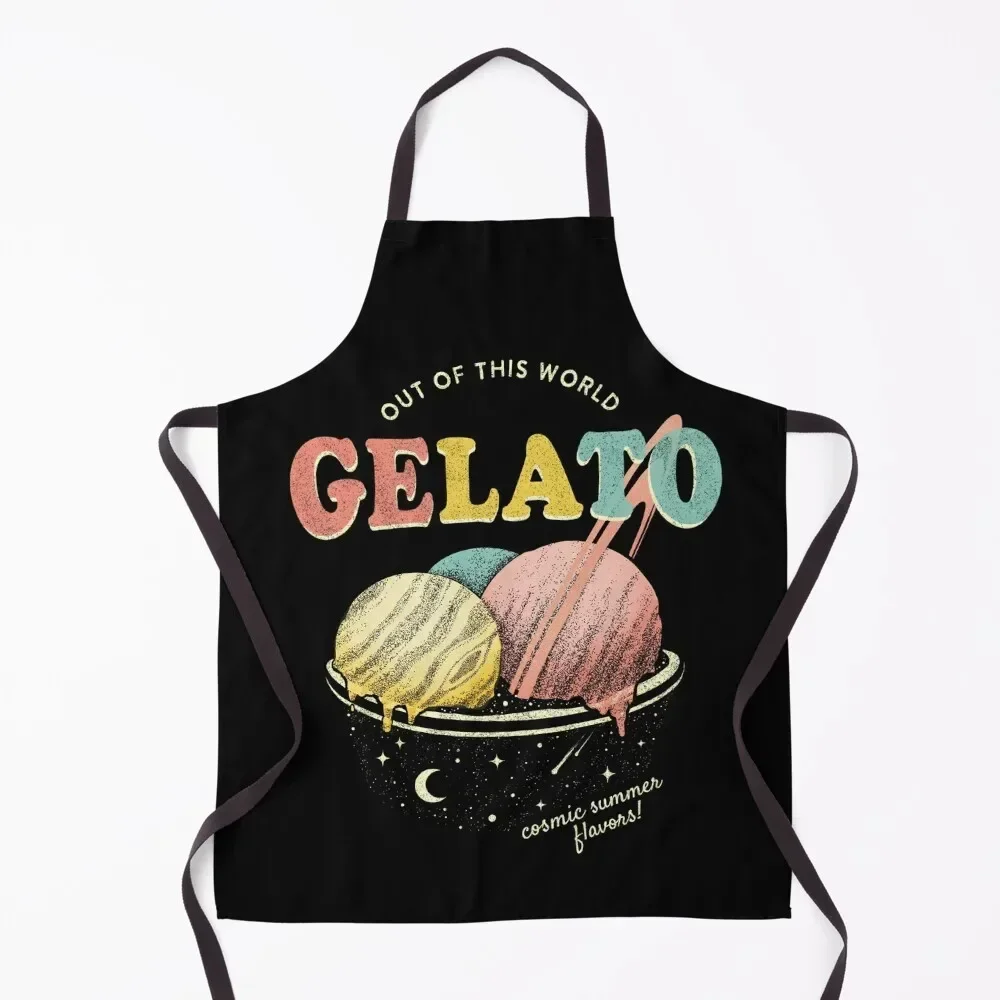 

Space Gelato Apron Kitchen Man For Cooking Camping cook wear Apron