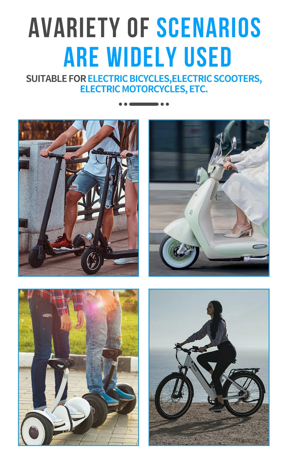 YZPOWER 42V 3A Lithium-Batterieladegerät für Touroll/Jetson/Gotrax mit 36V E-Scooter/E-Bike-Ladefunktion, intelligentes CC-CV-Ladegerät mit LED-Lampe – Detail 2