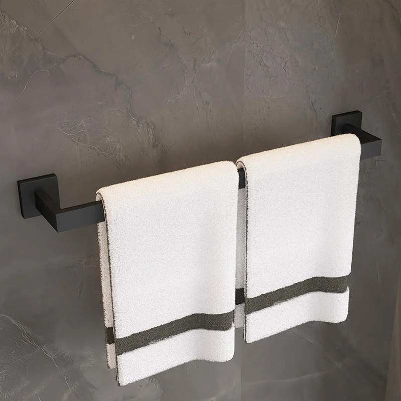 Luxury Black Bathroom Accessories Set Bathroom Hardware Set Household Hanger Towel Rack Roll Paper Rack Coat Hook Sets 4 Pcs Kit