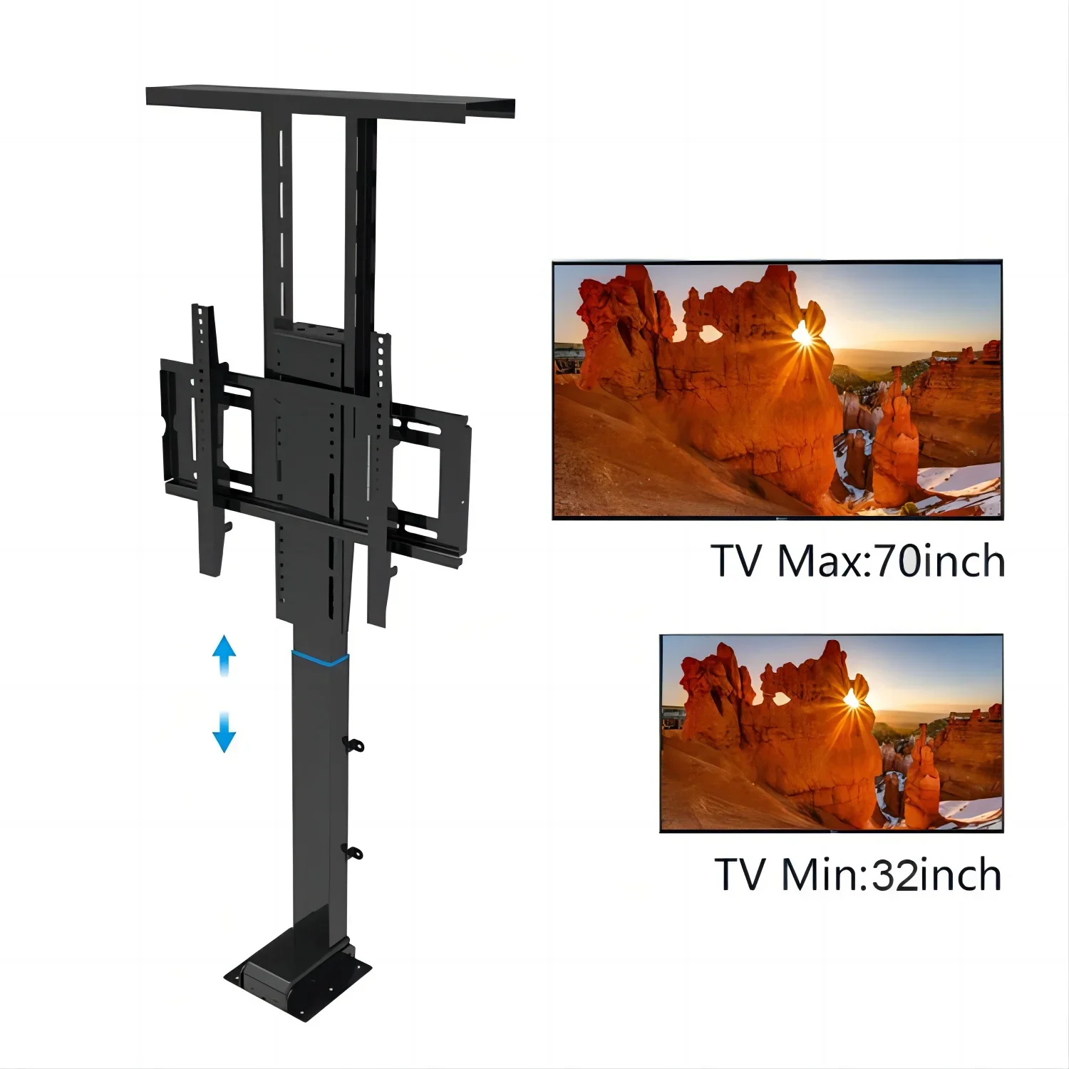 Motorized Remote Control TV Stand 32-70 Inch TV Mechanism 1000mm Auto Lifting Adjustable Hidden TV Lift For Cabinet Home Bed