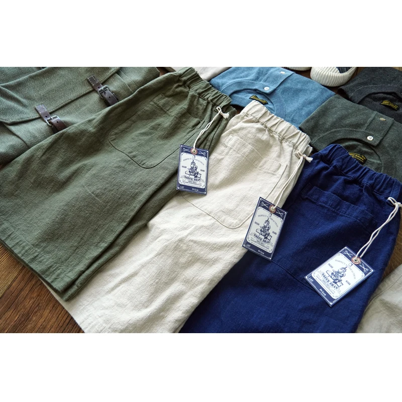 

SAUCE ZHAN Мужские повседневные шорты Ramie Летние дышащие шорты свободного кроя