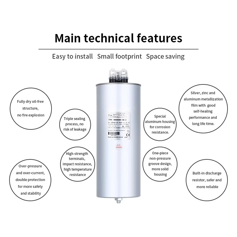 Power Factor Correction Capacitors 1kvar to 50kvar (5Kvar-100Kvar) Harmonic Filters