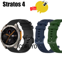 For Zeblaze Stratos 4 Smart Watch Strap Soft Silicone Belt Watchband women men Screen Protector Film Accessories