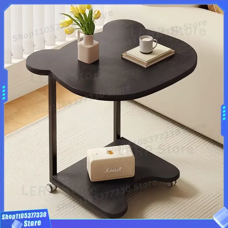 Mobile Coffee Table With Wheels Small Sofa Side Table For Living Room Bedroom Storage Nightstand Creative Movable End Table