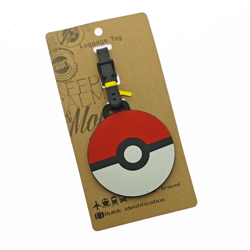 Cute and magical Pikachu Pok é mon Pok é Ball boarding luggage tag luggage recognition backpack small tag view 5
