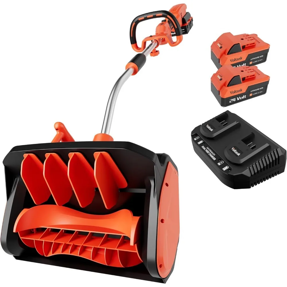 

Cordless Snow Shovel, 48V | 17-Inch Battery Snow Blower with Directional Plate (2 * 24V Battery & Dual Quick Charger Included)