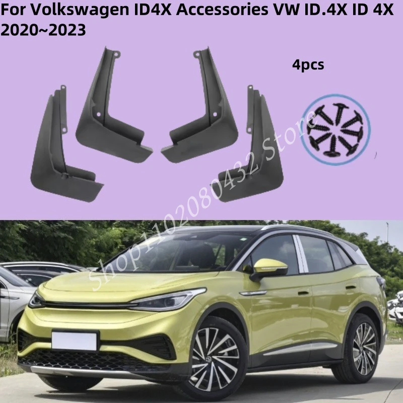 

Car Mud Flaps For Volkswagen ID4X Accessories VW ID.4X ID 4X 2020~2023 Car Mudflaps Splash Guards Front Rear Fenders Accessories