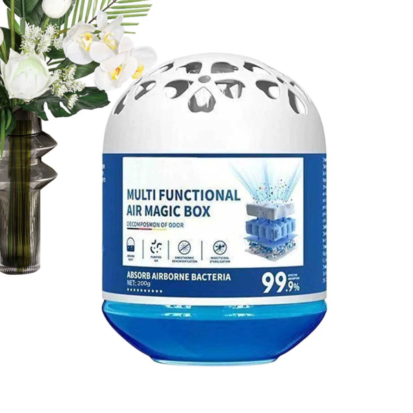 120g Plant Extract Odor Eliminator Box, No Electricity Needed, C hemical-Free Air Freshener For Bedroom, Closet & Office