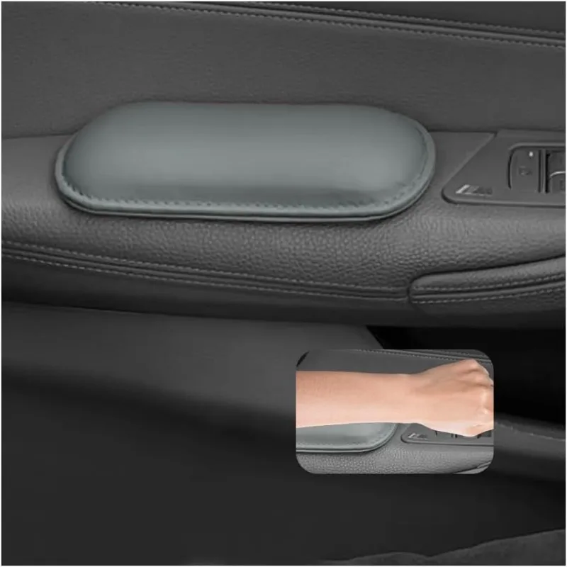 ​​2PCS Car Door Armrest Pads​​ Soft Leather & Memory Foam for Elbow/Knee Protection Universal Fit for Car Interior