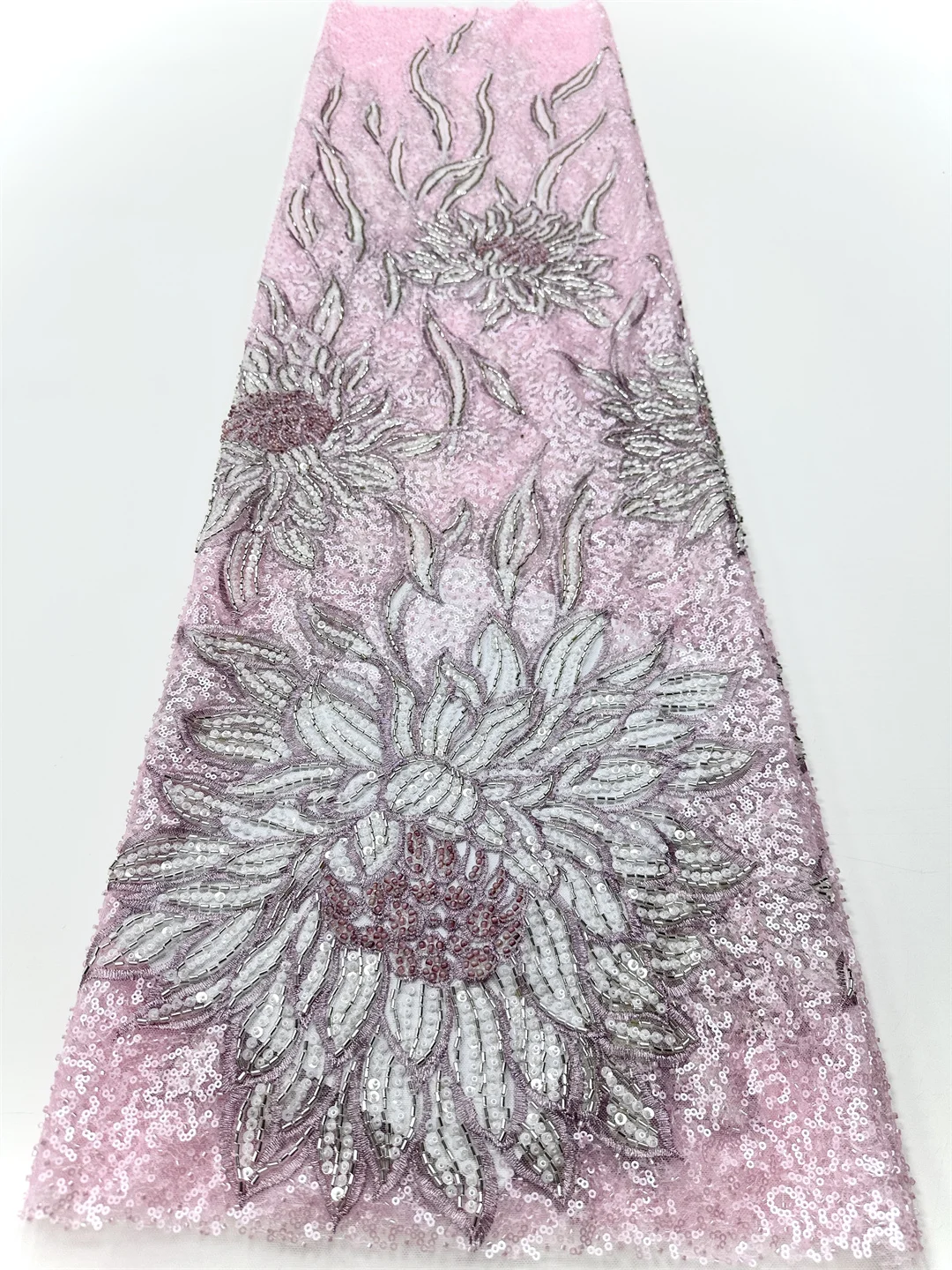 

Горячая распродажа 2025 года, новая тюлевая кружевная ткань с бусинами и блестками, новое африканское нигерийское французское платье для элитного свадебного платья невесты