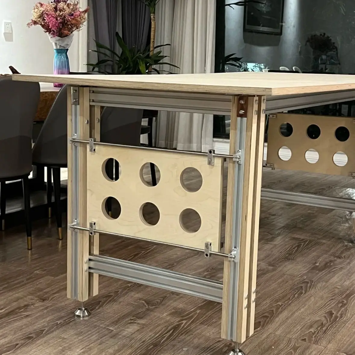 البتولا المحيط لوحة الألومنيوم الشخصي مكتب الكمبيوتر الرياح الصناعية المحور البصري مستطيلة مكتب منضدة