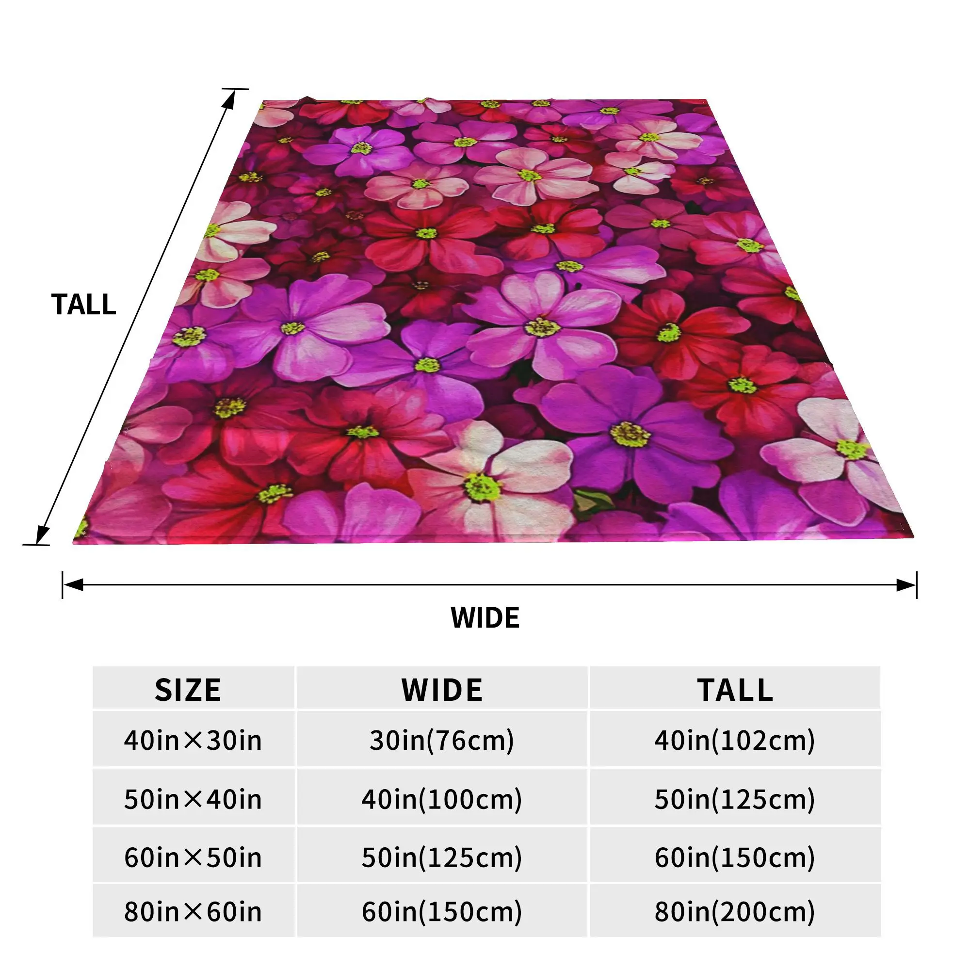 Red And Pink Fairytale Floral Impressionism Style Designs Blankets Warm Flannel Sofa Throw Blanket for Home Bedroom Office