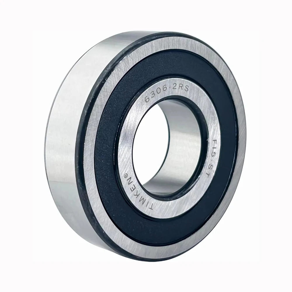2PCS 30x72x19mm TIMKEN 6306-2RS Deep Groove Ball Bearings  Double Rubber Seal Heavy Duty Pre-Lubricated Bearing