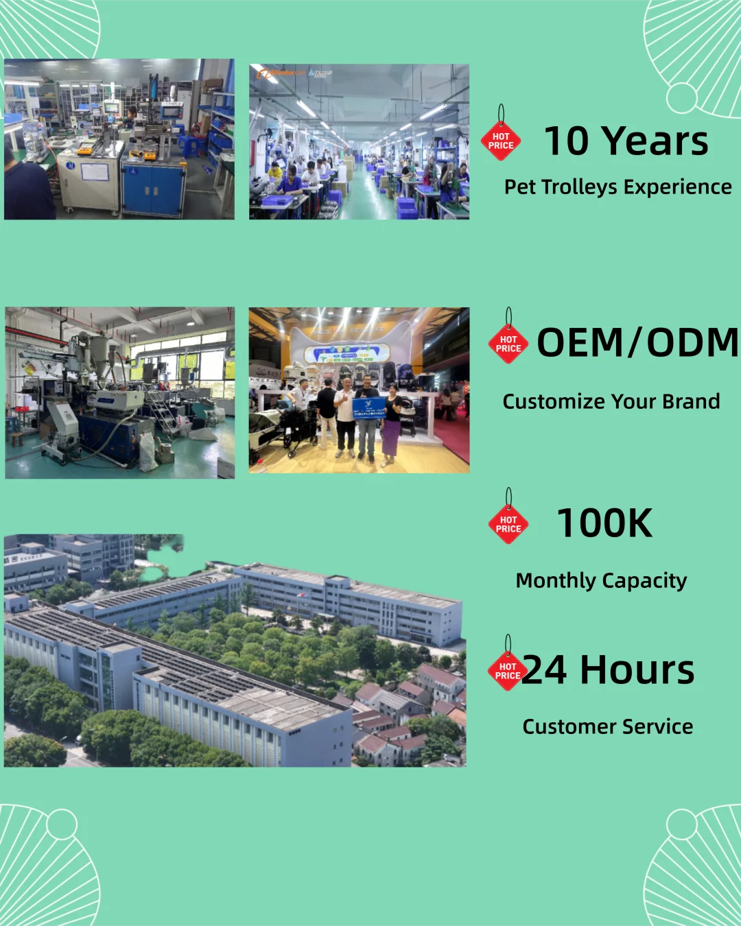 รถเข็นสัตว์เลี้ยงแบบปรับได้ 4 ล้อ สำหรับสุนัขและแมว ศูนย์ถ่วงต่ำ กันน้ำ พับได้ ปิดพับด้วยปุ่มเดียว