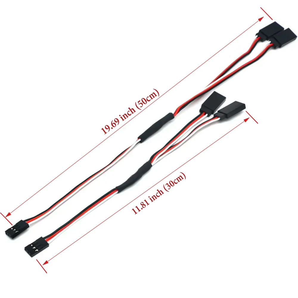 5/8/10pcs RC Servo Y Extension Cable 300mm 500mm JR Futaba For RC Plane Car Boat image 2