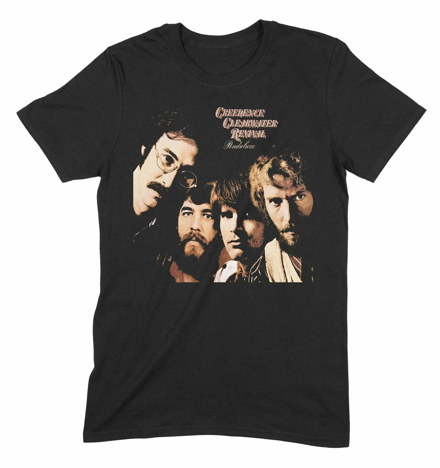 Camiseta Vintage Creedence Clearwater Revival CCR, T-shirt Unissex de Manga Curta, Estilo Retro Y2K, Roupas Casuais