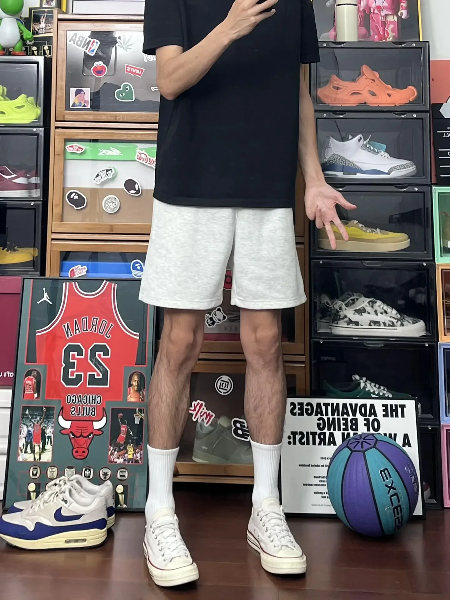 

Cleanfit American Sle Baskeall orts Men's Summer Outdoor Wear Knee-Length Straight Leg Micro Stretch Color