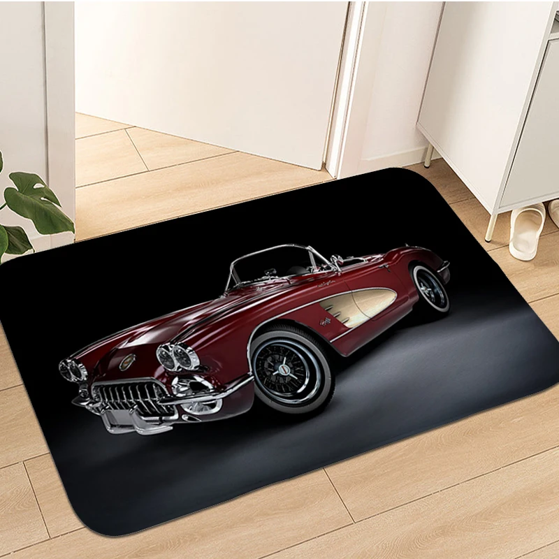 Carpet Entrance of House C-Corvettes Veranda Floor Mat Useful Things for Home Decorations Washable Non-slip Kitchen Room Rug